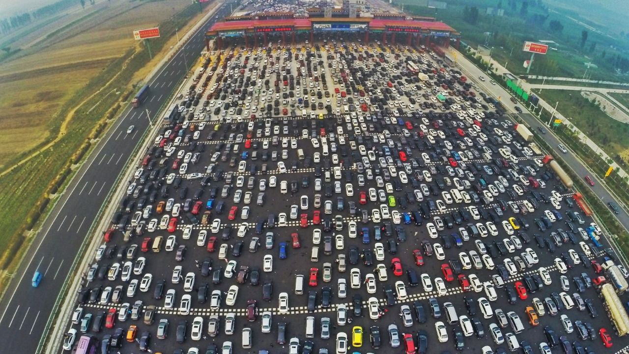 Tráfego na China, onde não deve ser difícil ter uma multa de trânsito