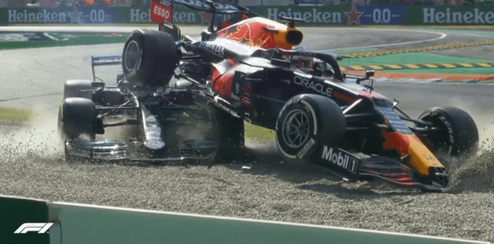 acidente entre Verstappen e Hamilton